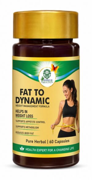 Fat To Dynamic Capsules herbal weight management supplement with 60 capsules designed to support metabolism and appetite management